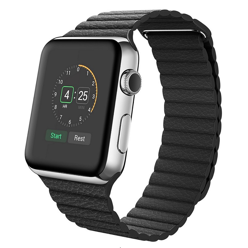 PU Leather Loop strap with magnet lock for Apple watch