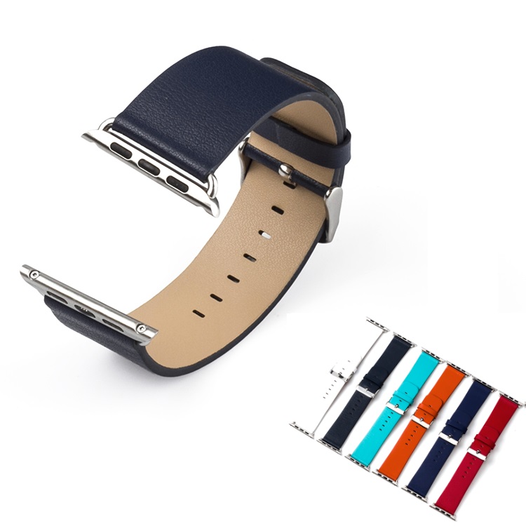 Genuine leather apple watch strap multicolors