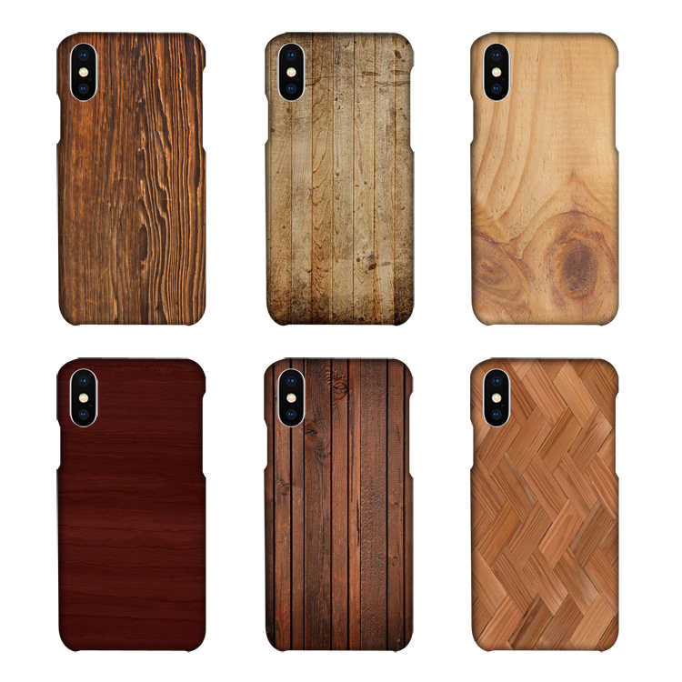 IKFCASE Customized Wood Printed mobile phone shell For iPhone X , 3D sublimation blank phone case for iphone 10