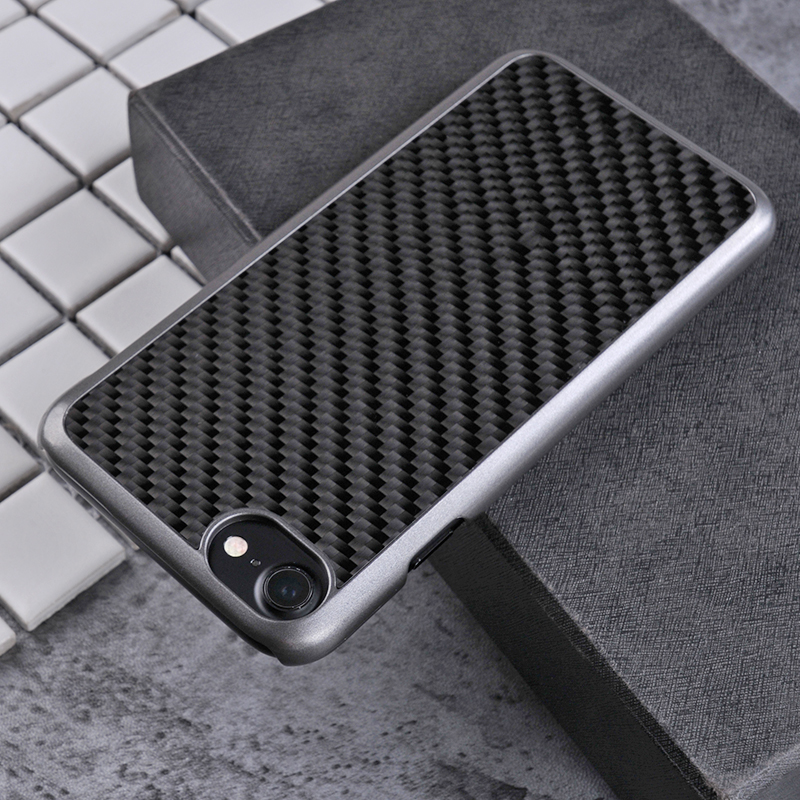 100% really carbon fiber phone case for iphone 6/ 7/ 8, matel PC shockproof mobile phone shell for iphone 6/ 7/ 8