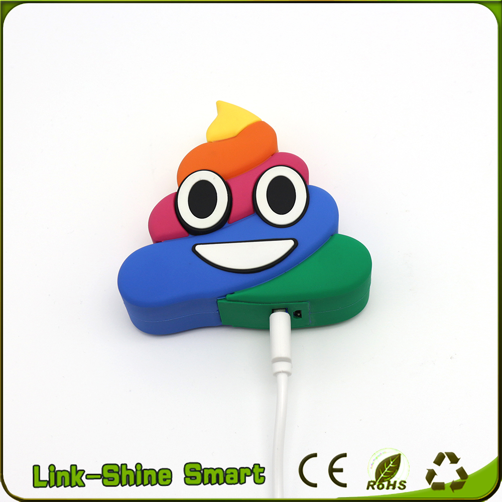 Cartoon emoji power bank 2000mah,nice-looking power bank,plastic portable portable source