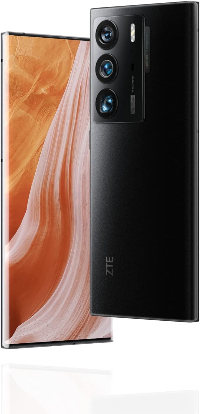 ZTE Axon 40 Ultra 5G Cellphone - Unlocked Smartphone with UDC Tech, 120Hz 6.8" AMOLED Display, 64MP Triple Camera & 5000mAh Battery, Android Phone with Snapdragon 8 Gen 1, US Version, Black,12+256GB