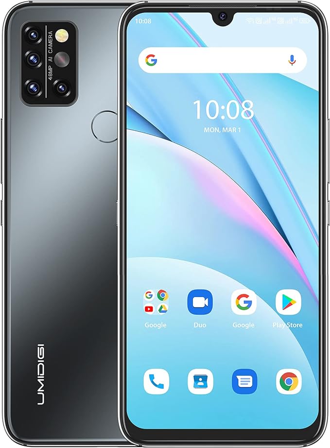UMIDIGI A9 Pro Cell Phone (8GB+128GB), 6.3" FHD+ Full Screen Unlocked Smartphone with 4150mAh Battery + 48MP AI Quad Camera - LTE Dual 4G SIM Android 11 Phone (8+128G, Onyx Black)